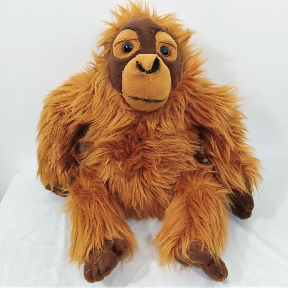 Animal Alley Monkey Orangutan 15 Inch Plush Soft Toy Stuffed Animal Orange